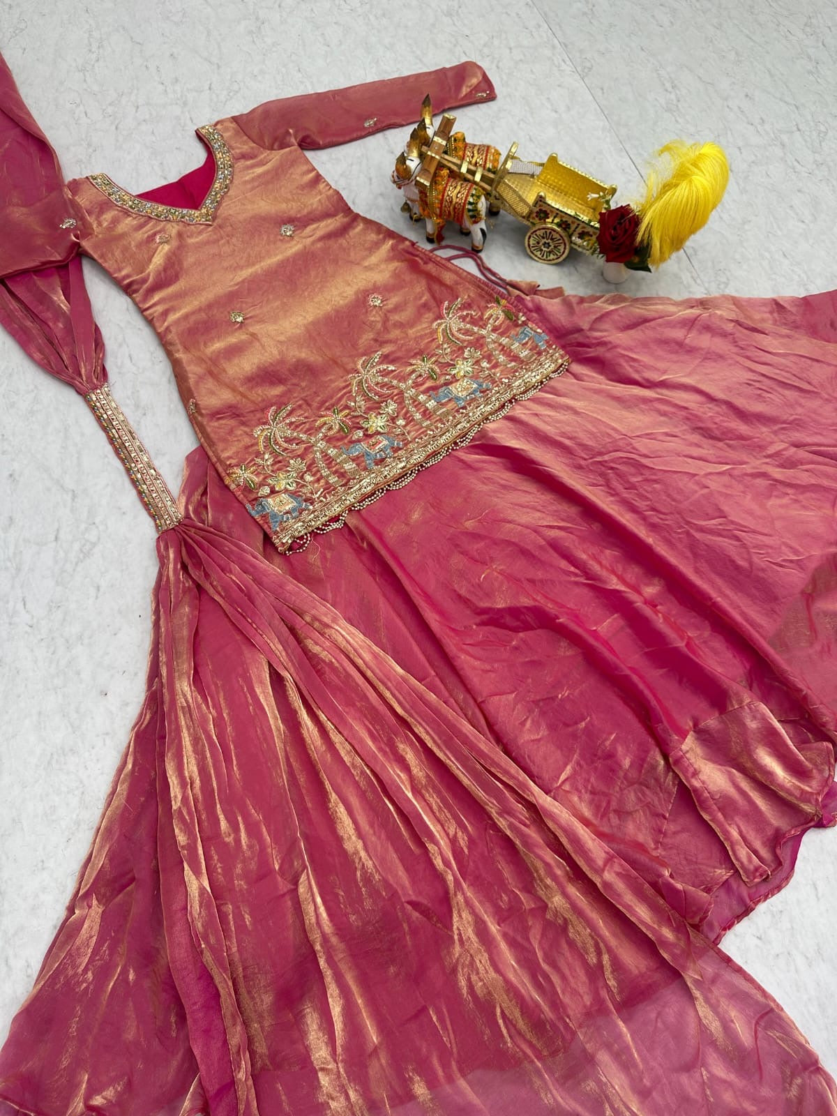 Women’s Premium Embroidered Anarkali Suit Set with Dupatta | Designer Ethnic Festive Wear