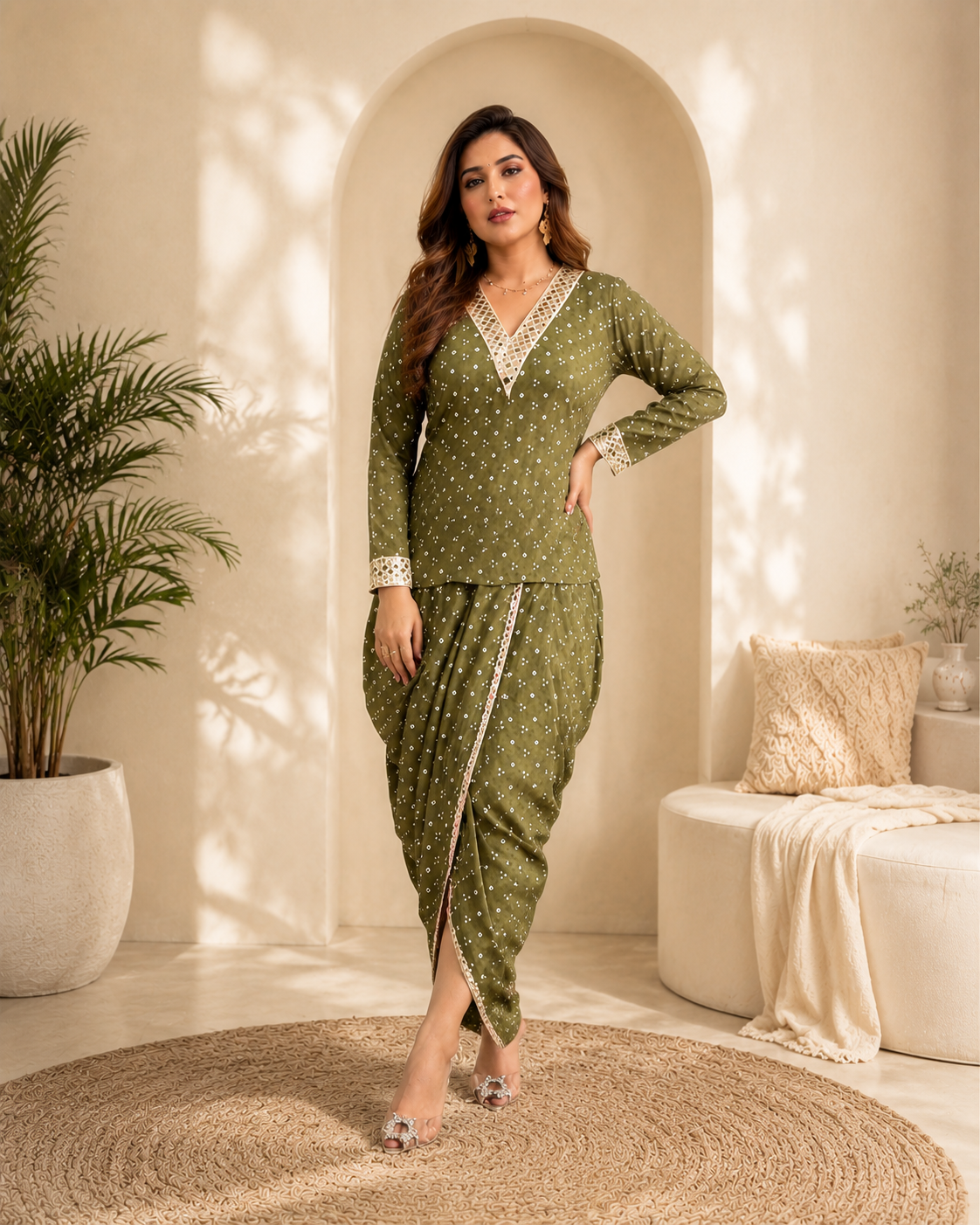 Women's Printed Dhoti Co-Ord Set | Elegant Ethnic Wear for Women