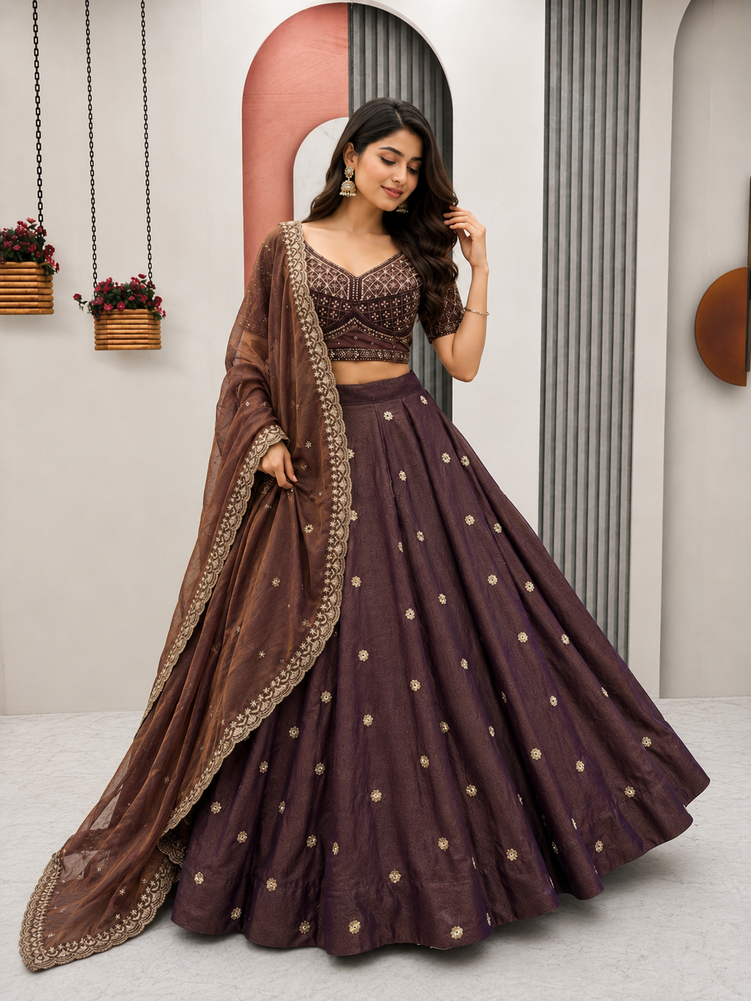 Women’s Premium Heavy Embroidered Lehenga Choli with Designer Dupatta – Festive & Wedding Wear
