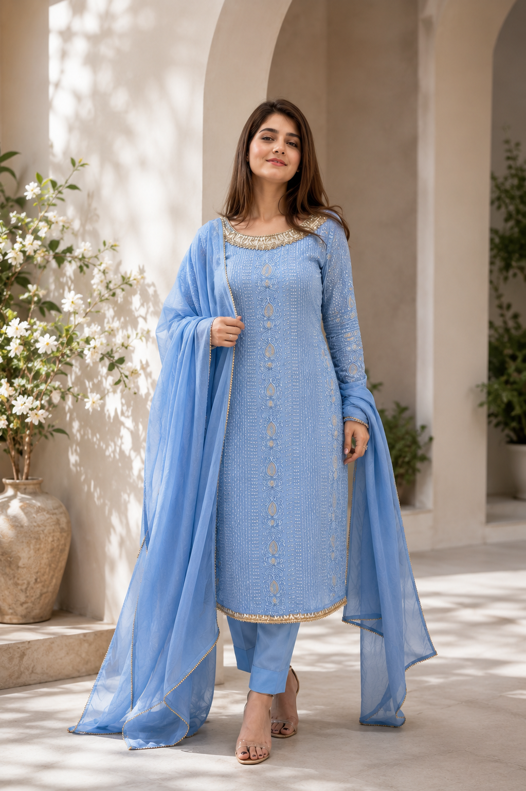 Elegant Embroidered Designer Suit Set | Luxury Party & Festive Wear for Women