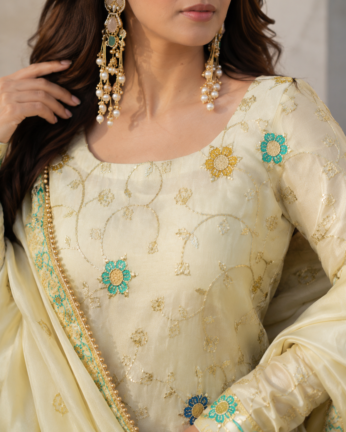 Women's Designer Kurta Sharara Set with Dupatta Festive Traditional Wear