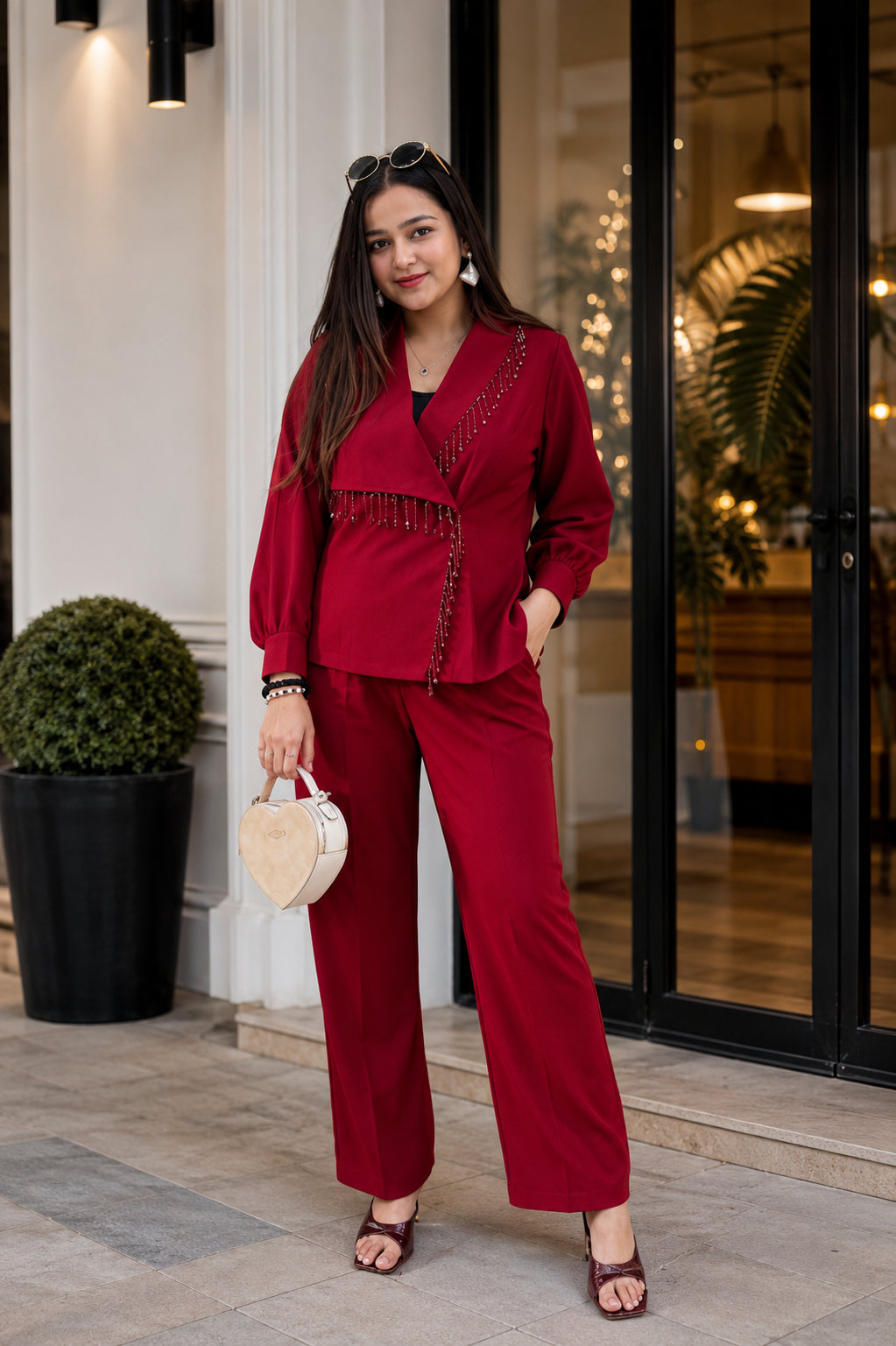 Women's Designer Blazer Style Co-Ord Set Formal Casual Party Wear