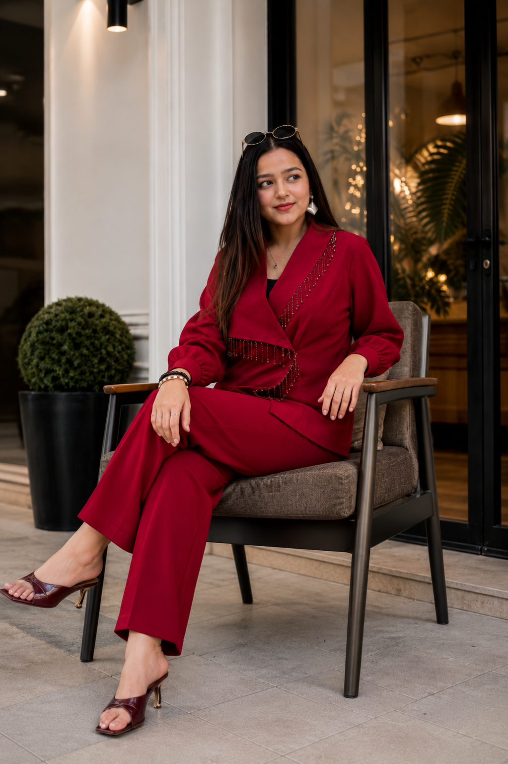 Women's Designer Blazer Style Co-Ord Set Formal Casual Party Wear