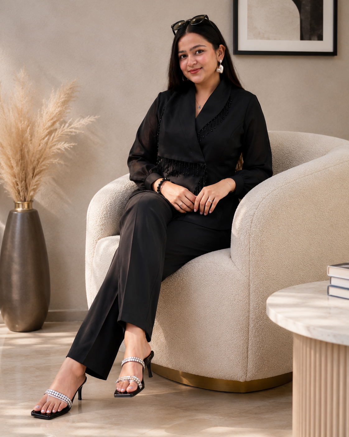 Women's Designer Blazer Style Co-Ord Set Formal Casual Party Wear