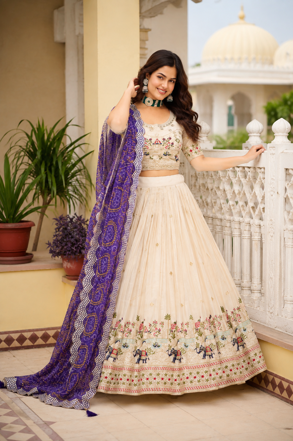 Women’s Designer Embroidered Lehenga Choli Set with Dupatta for Festive Occasions & Party Wear