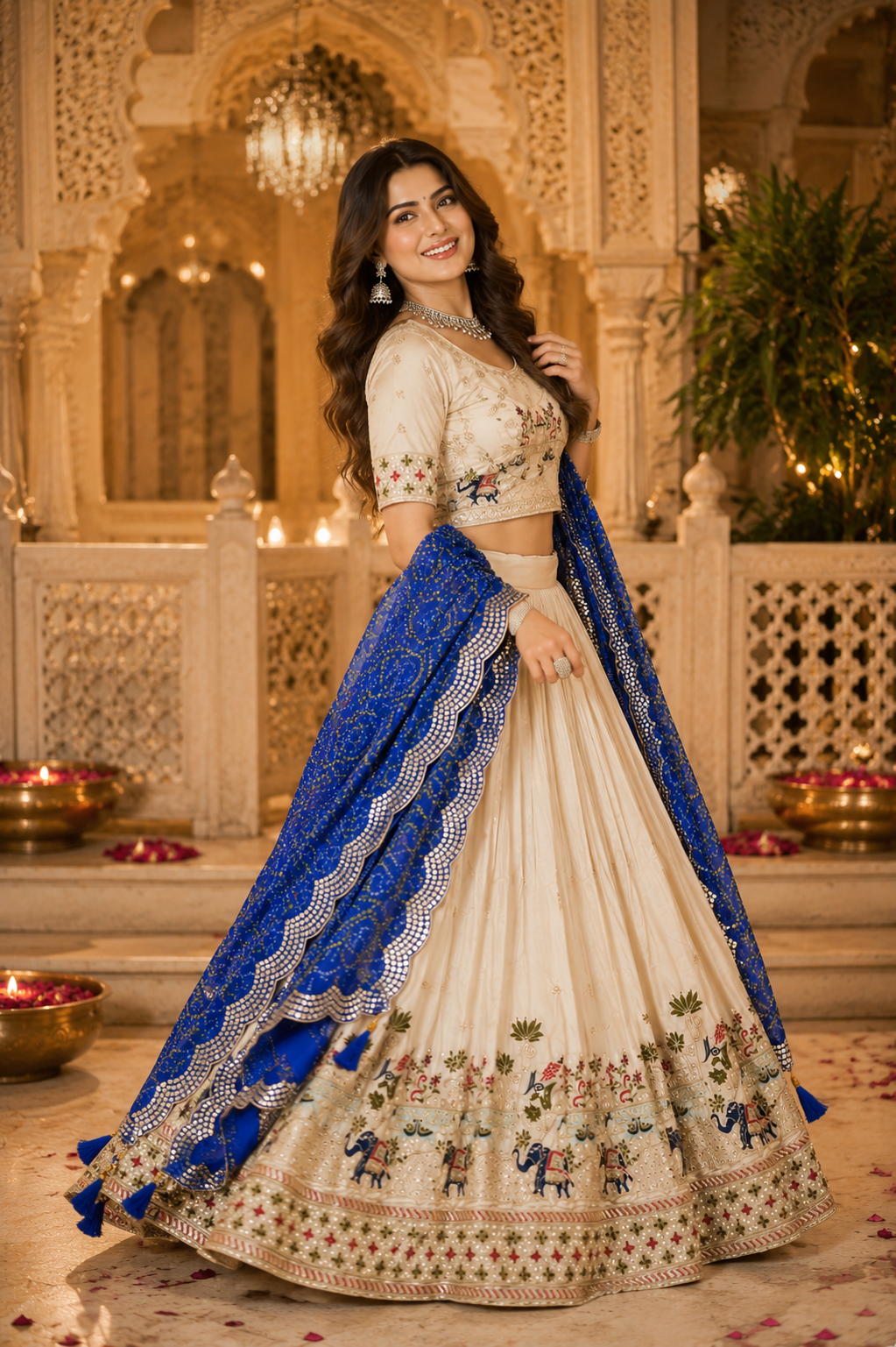 Women’s Designer Embroidered Lehenga Choli Set with Dupatta for Festive Occasions & Party Wear