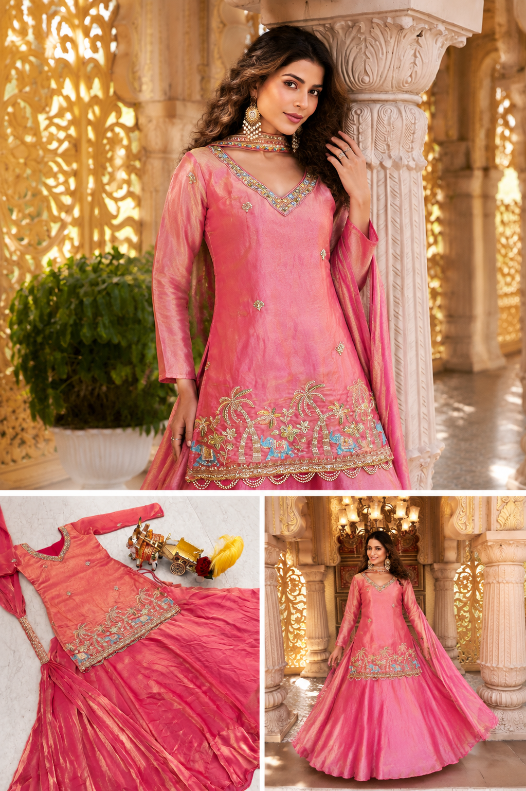 Women’s Premium Embroidered Anarkali Suit Set with Dupatta | Designer Ethnic Festive Wear