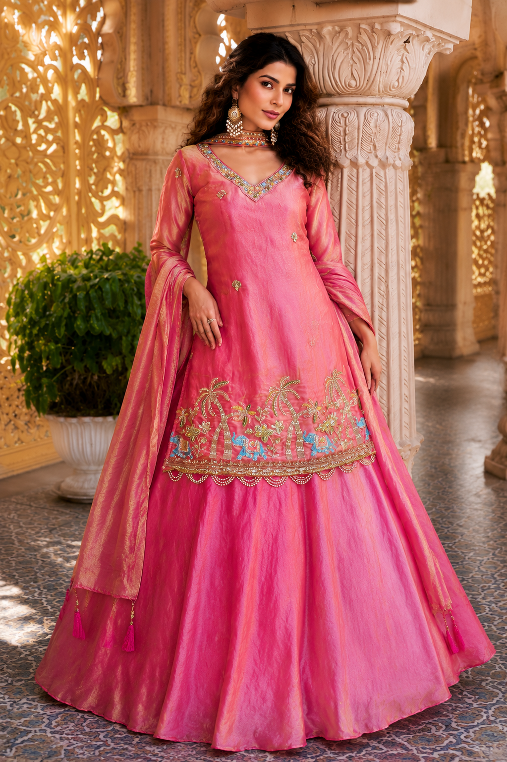 Women’s Premium Embroidered Anarkali Suit Set with Dupatta | Designer Ethnic Festive Wear