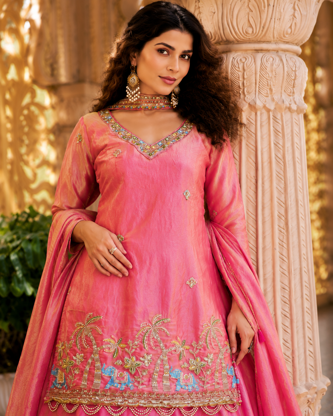 Women’s Premium Embroidered Anarkali Suit Set with Dupatta | Designer Ethnic Festive Wear