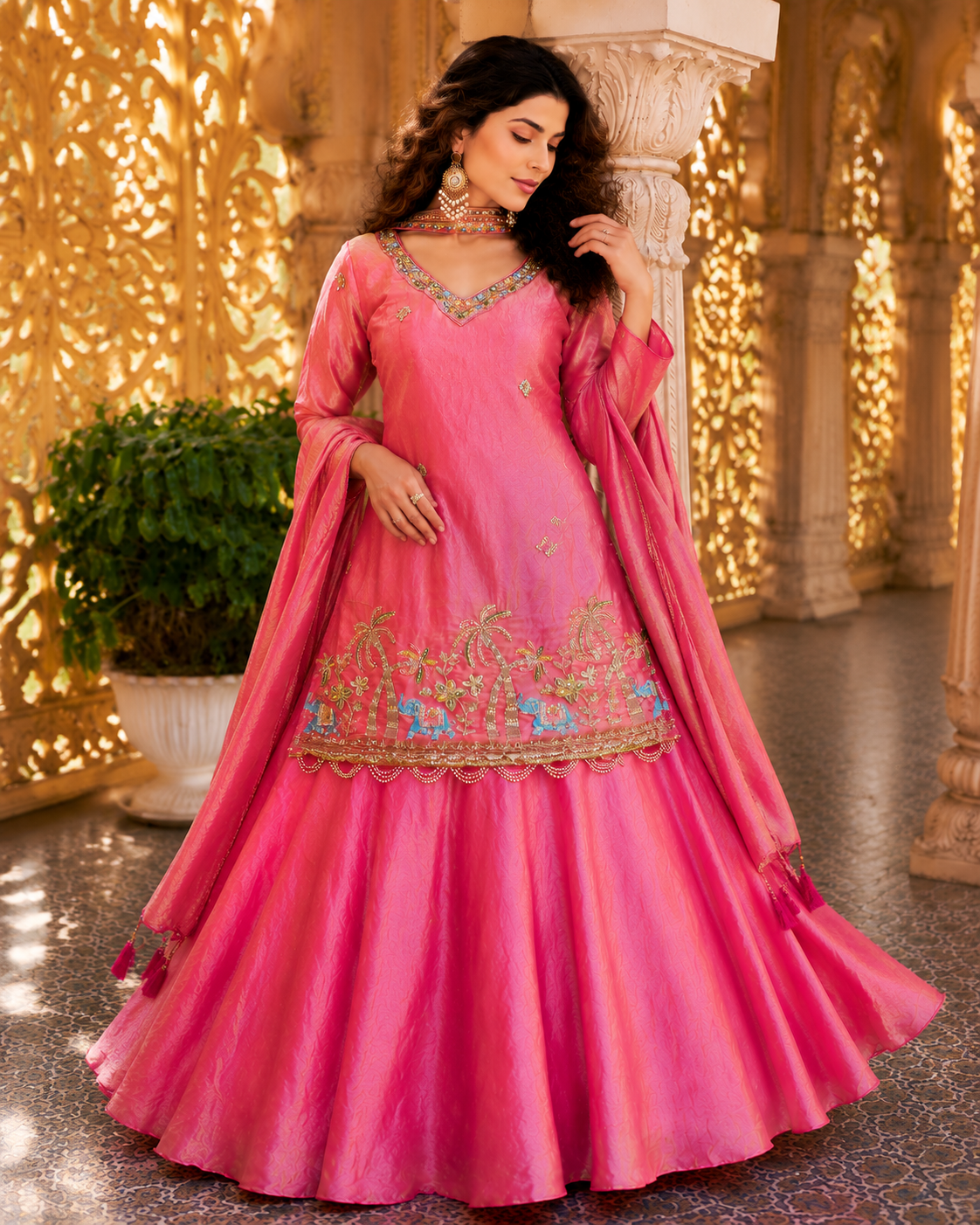 Women’s Premium Embroidered Anarkali Suit Set with Dupatta | Designer Ethnic Festive Wear