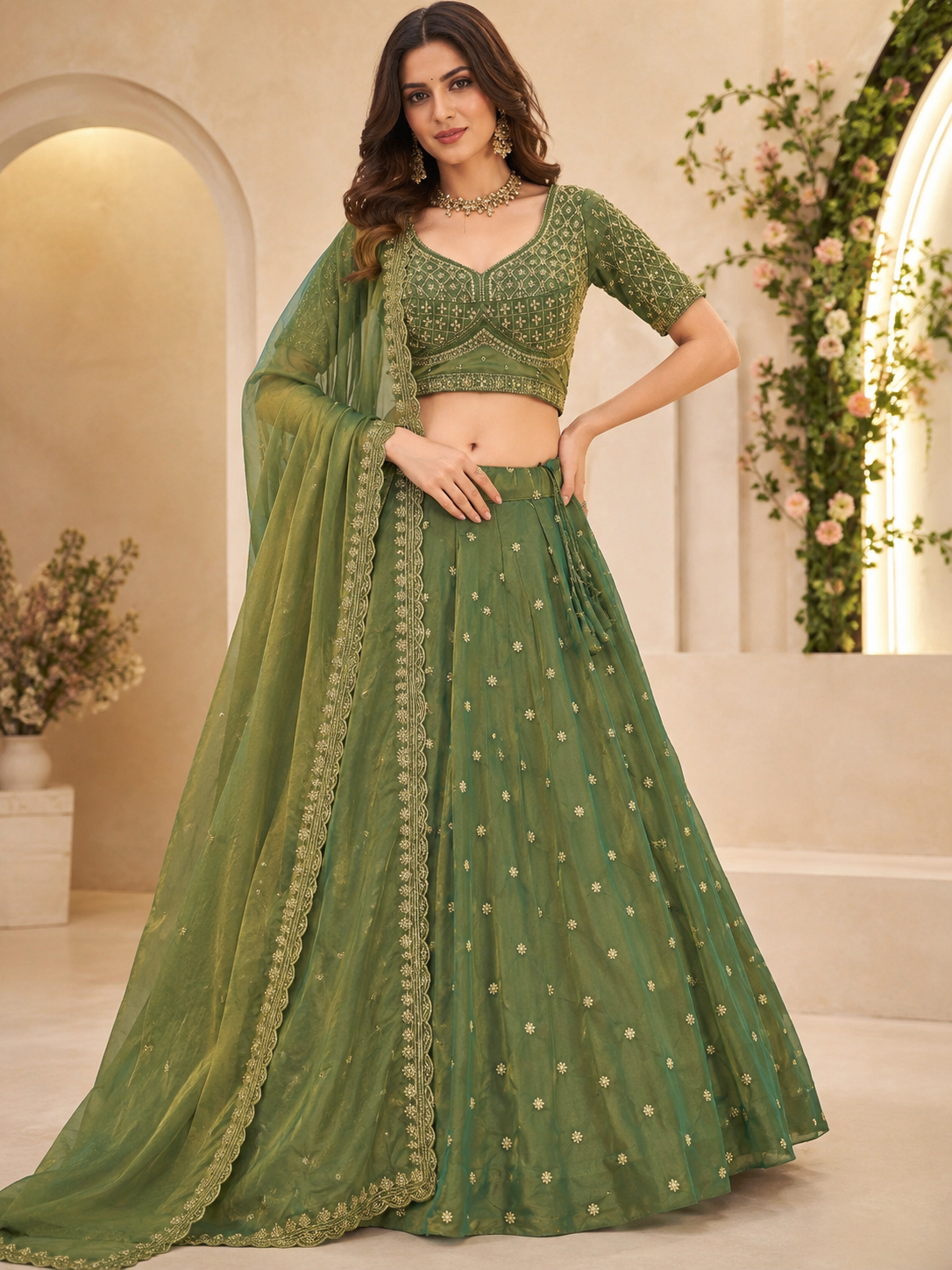 Women’s Premium Heavy Embroidered Lehenga Choli with Designer Dupatta – Festive & Wedding Wear