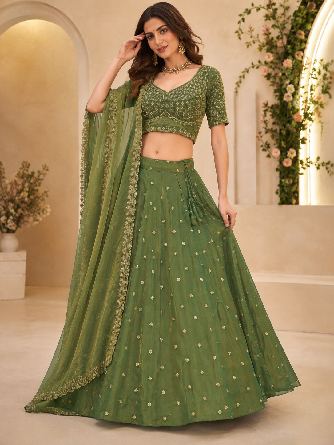 Women’s Premium Heavy Embroidered Lehenga Choli with Designer Dupatta – Festive & Wedding Wear