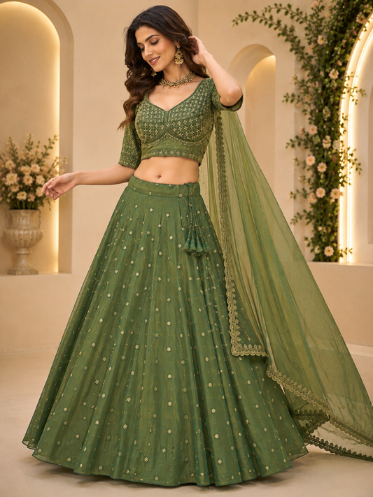 Women’s Premium Heavy Embroidered Lehenga Choli with Designer Dupatta – Festive & Wedding Wear
