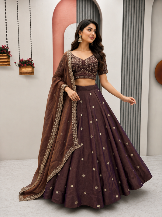 Women’s Premium Heavy Embroidered Lehenga Choli with Designer Dupatta – Festive & Wedding Wear