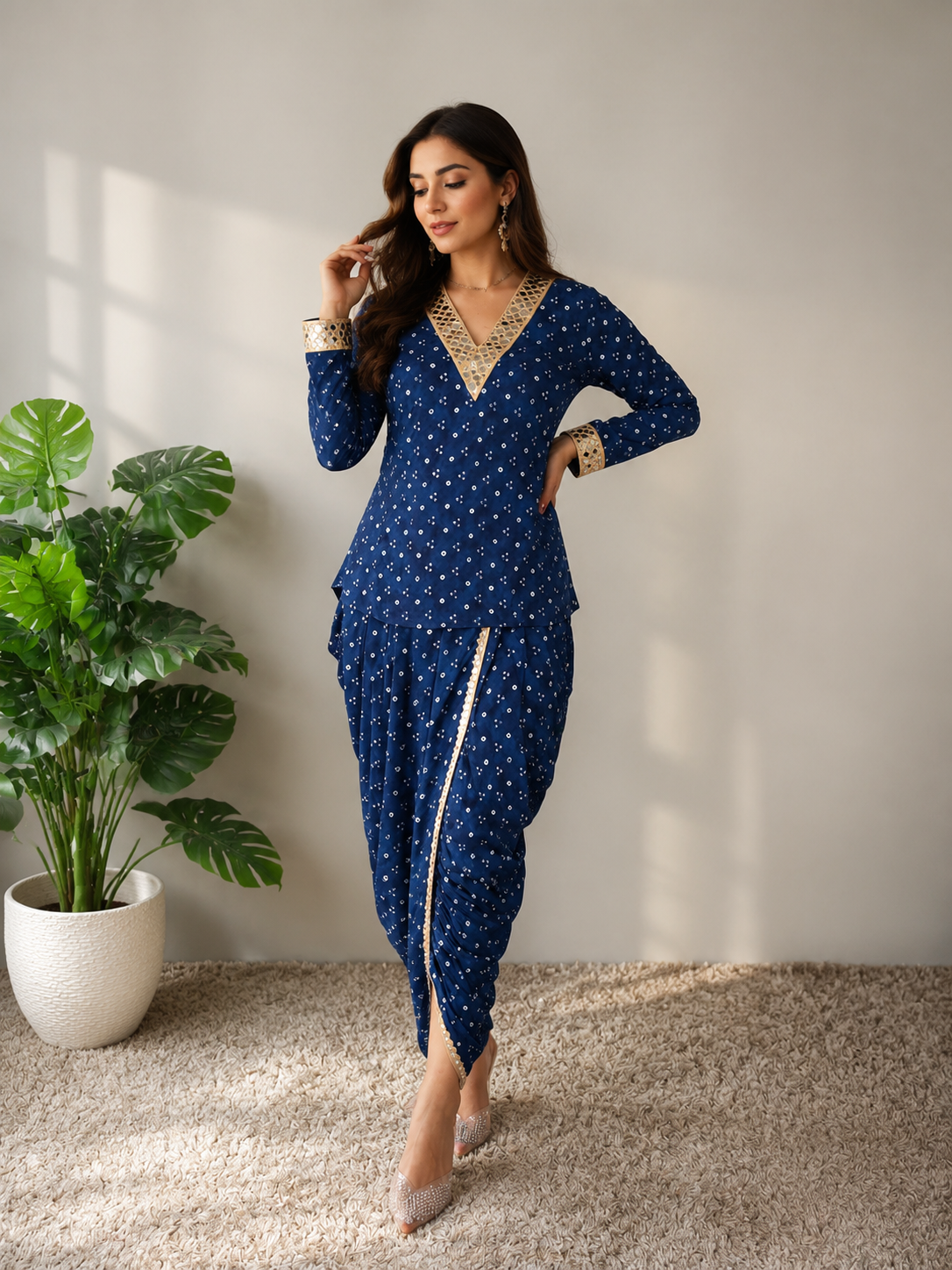 Women's Printed Dhoti Co-Ord Set | Elegant Ethnic Wear for Women