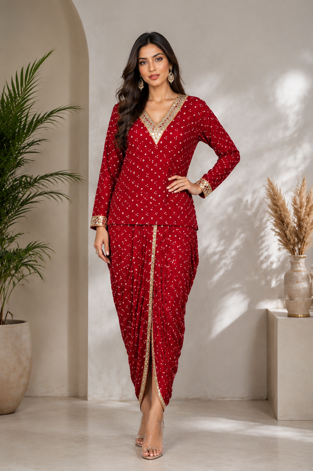 Women's Printed Dhoti Co-Ord Set | Elegant Ethnic Wear for Women