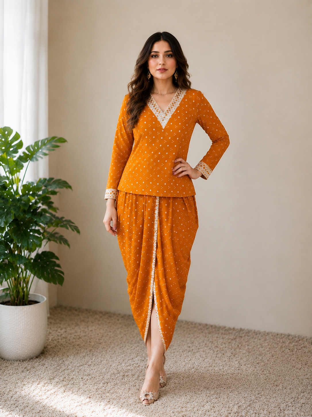 Women's Printed Dhoti Co-Ord Set | Elegant Ethnic Wear for Women