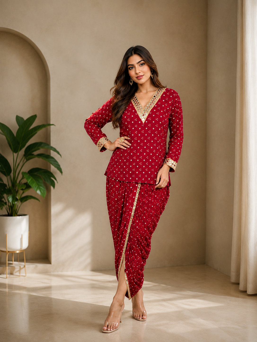 Women's Printed Dhoti Co-Ord Set | Elegant Ethnic Wear for Women