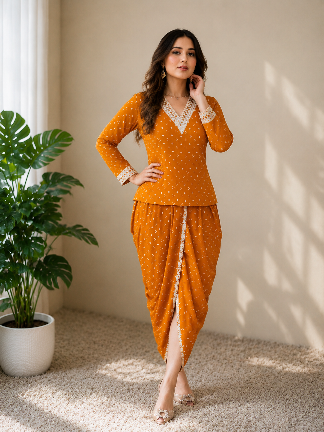 Women's Printed Dhoti Co-Ord Set | Elegant Ethnic Wear for Women