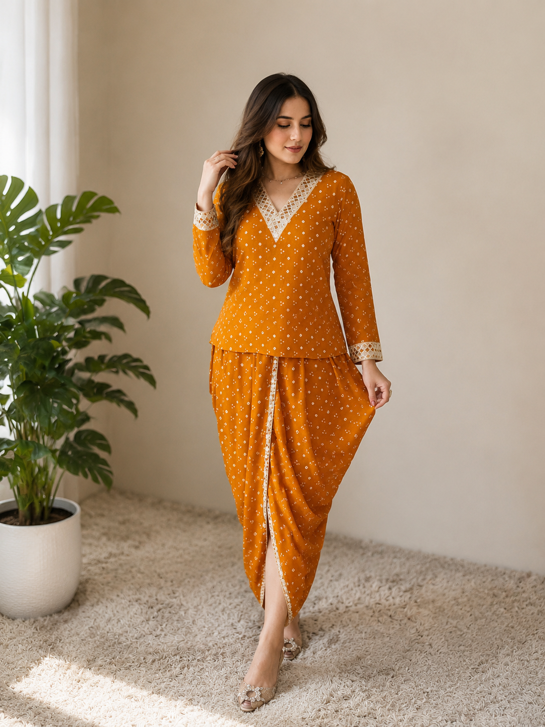 Women's Printed Dhoti Co-Ord Set | Elegant Ethnic Wear for Women