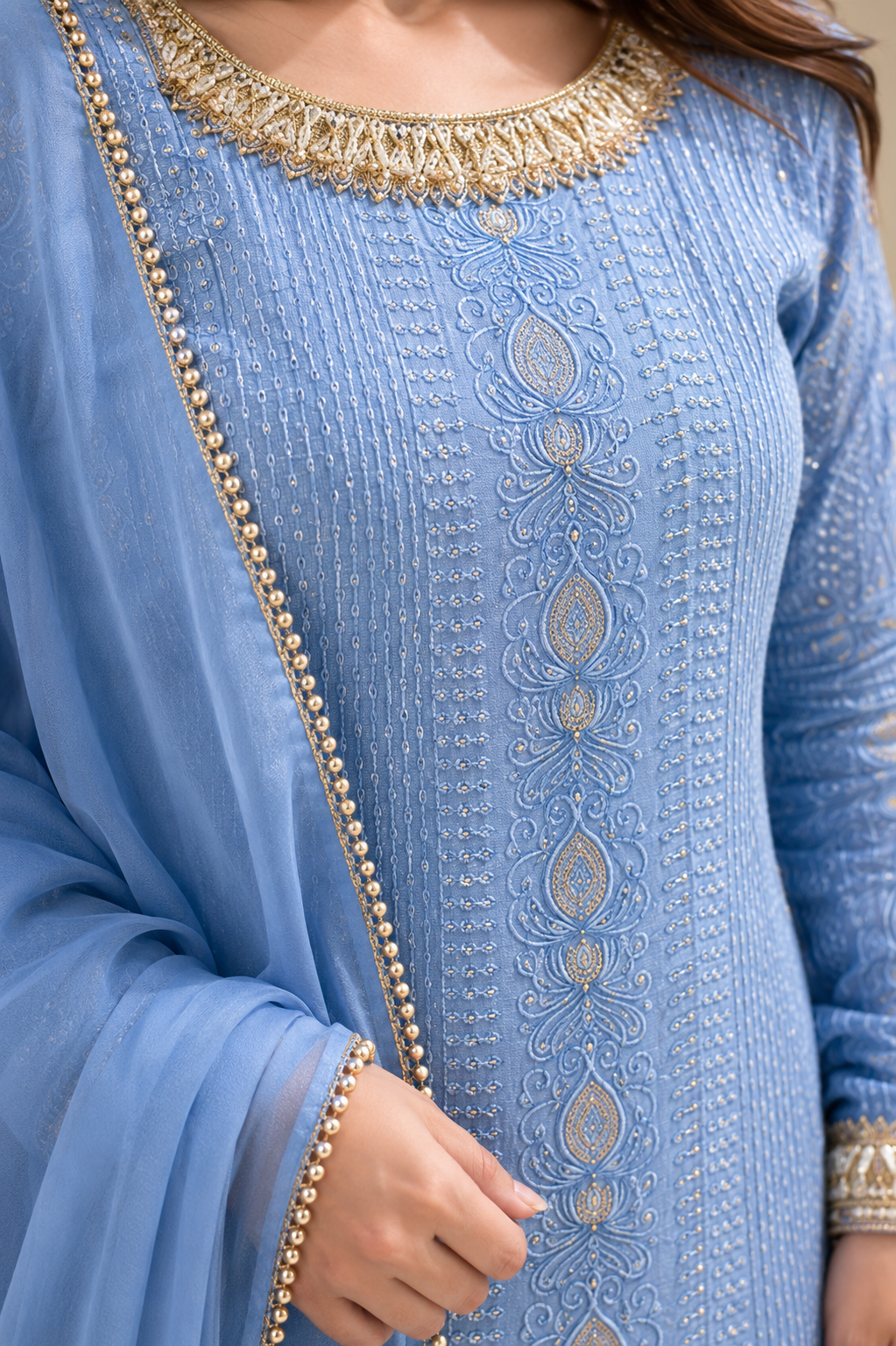 Elegant Embroidered Designer Suit Set | Luxury Party & Festive Wear for Women