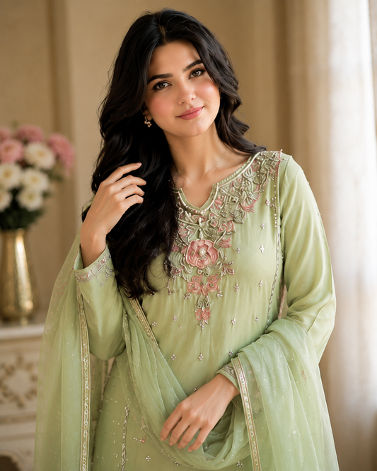 Women's Premium Embroidered Kurta Set with Elegant Dupatta for Festive Wear